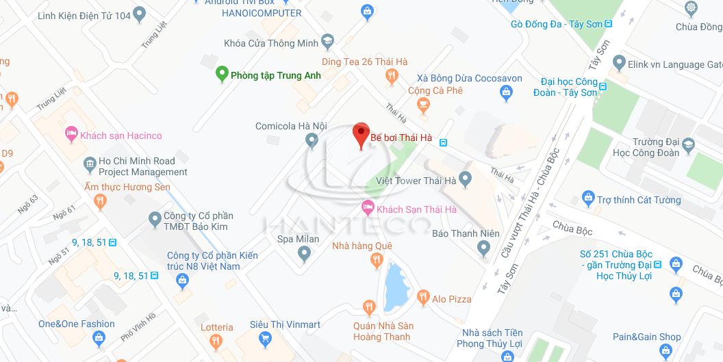 ban do google maps vi tri be boi thai ha