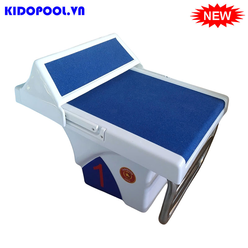 Bục xuất phát bể bơi có số nhập khẩu, chống trơn trượt
