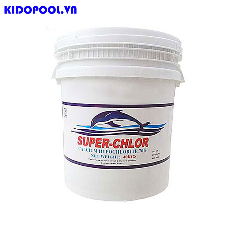 Hóa chất khử trùng Chlorine 70 Trung Quốc xử lý nước bể bơi (Chlorine Cá Heo)