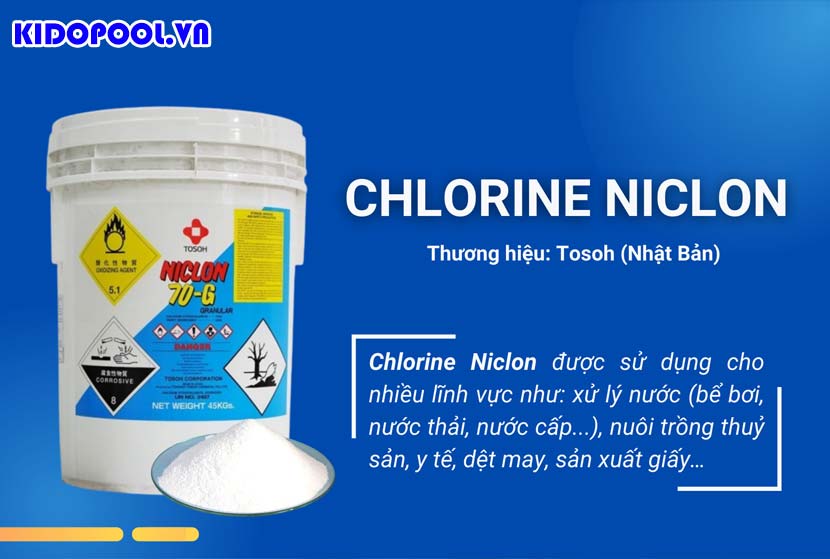 Hóa chất Chlorine Niclon Nhật Bản 70G