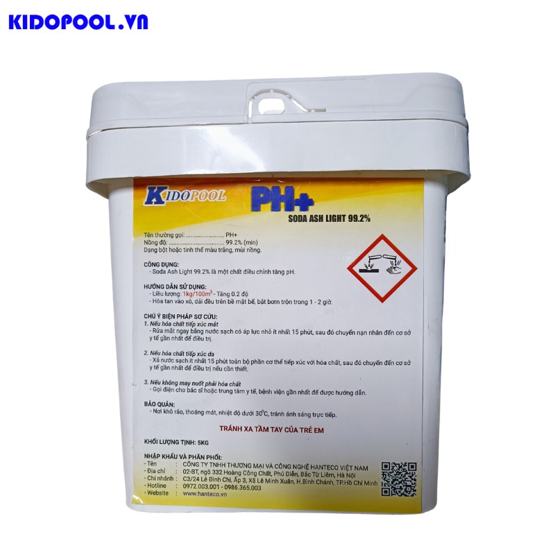 Xô hoá chất pH+ 5kg