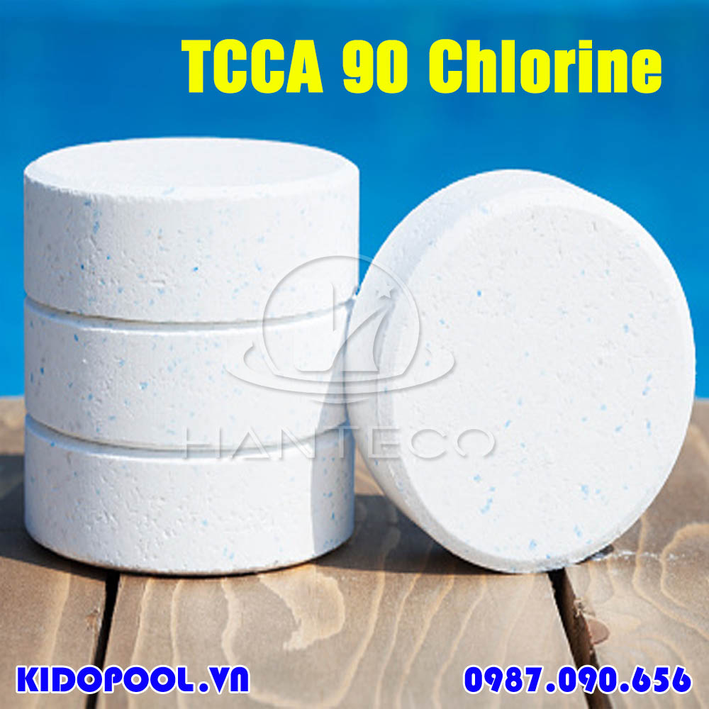 Hóa chất TCCA là gì? Nên mua TCCA 90 Chlorine dạng viên nén 200g của Nhật hay Trung Quốc để xử lý nước bể bơi?