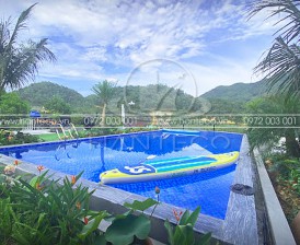 Bàn giao bể bơi Summerly Villa view hồ siêu đẹp - Sóc Sơn