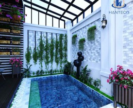 Hoàn thiện dự án bể bơi gia đình anh Hán - KĐT Tân Tây Đô, Đan Phượng, Hà Nội